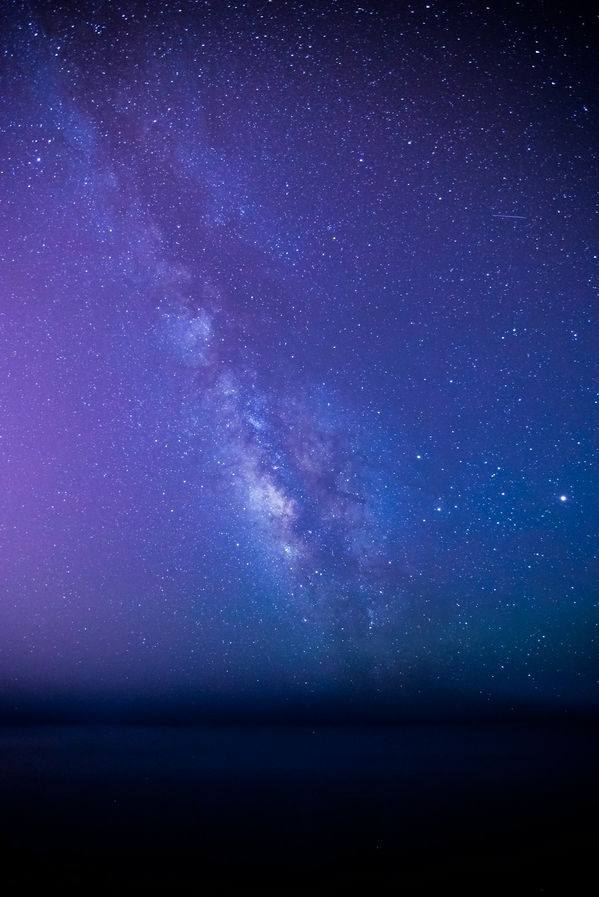 Deep violet night sky full of stars